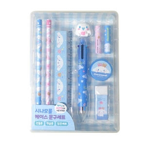 산리오  캐릭터즈 시나모롤 케이스 문구세트