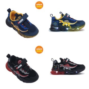 다이노솔즈 반짝반짝 빛나는 아동 LED 공룡 운동화 스피노 에어 인페르노 DNKCD3TSAI11