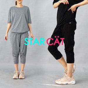 스타캣 홈트 홈요가 필라테스운동복 배기7부바지 Yps80P8