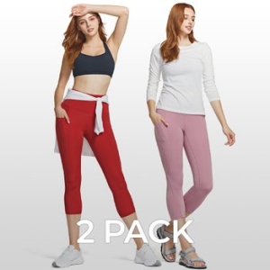 테슬라  애슬리오 패턴 요가 하이웨이스트 8부바지 2팩 AO-YCP26