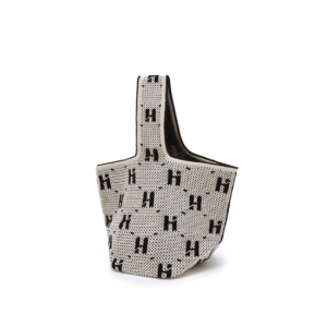 헤지스 ACC 여성 아이보리 시그니처 니트 숄더백 L-HIBA3F777BK