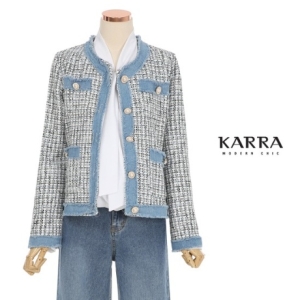 KARRA 아무르데님트위드자켓_A3F0451