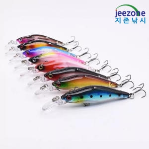 지존낚시  미노우 서스팬드 80mm 6g 배스 쏘가리 꺽지 루어 낚시 용품 민물 씽킹 저크 베이트