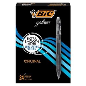 BIC  젤로시티 오리지널 미디엄 포인트 펜 0.7 mm 8팩 블리스터 검정색 RLCP81