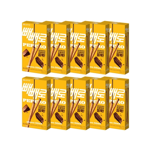 롯데  누드 초코필드 빼빼로 45g 10개