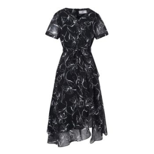 베스띠벨리 플라워 러플 랩 원피스 BGO2536BKP