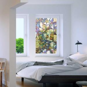 스테인글라스 물로만붙이는 무점착 창문용필름 7종