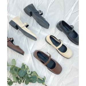 브룸 RJ-x1013 여성 메리제인 둥근사각코 플랫슈즈