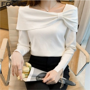 포커스 VF3F3KT2111 페미닌리본넥니트_VF3F3KT2111