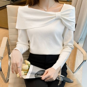 FOCUS 포커스 포커스 페미닌리본넥니트_PBVFF3F3KT2111