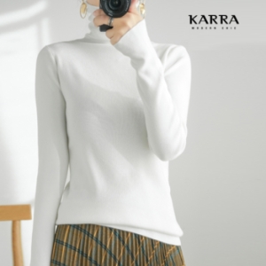 카라 KARRA 카드슬림터틀넥티셔츠_A3F0729