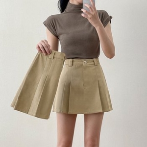 에이라인 플리츠 미니 스커트 P_YW821