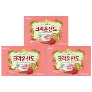 크라운제과  산도 딸기크림치즈 323g