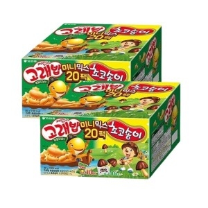 오리온  고래송이 미니믹스 20P 560g 2개 고래밥 20P+초코송이 20P