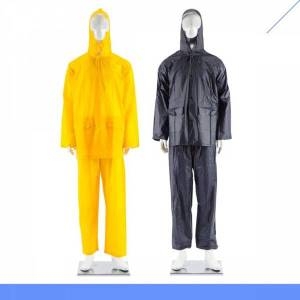 제이큐 새마을우의 비옷 레인코트 투피스 곤색 XLHD-4002 X 2매입