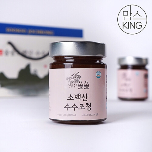 맘스킹 온전식품 단양솔솔 소백산 국산 100%수수조청 3종 선물세트