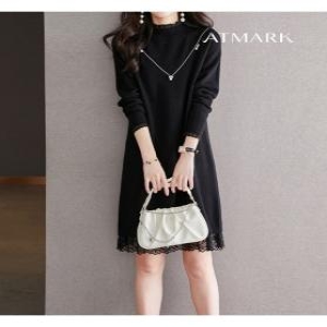 앳마크 여성 반목레이스진주원피스 AA36OP013G