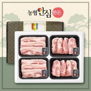 농협안심한돈  무항생제 한마음 선물세트 4호 1.2kg