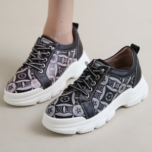 더힐 가죽 패턴 키높이 여성여자 슬립온 운동화 스니커즈 7.5cm/2color sjlan-868