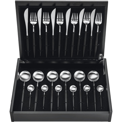 큐티폴 고아 블랙 4종 디너 커트러리세트