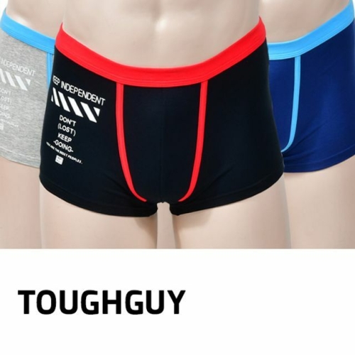 터프가이  7029 포인트 배색 라인 면스판 남주니어 드로즈 3매입