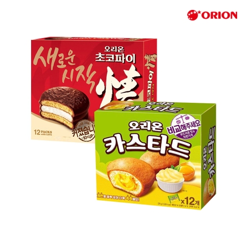 오리온  초코파이 468g + 카스타드 276g