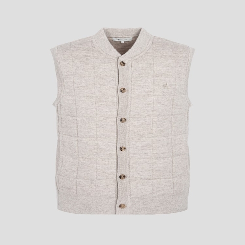 빈폴 멘 초코 퀼팅 니트 베스트 베이지_BC395AC30A