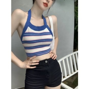 텐바이텐 일호장 구 산뜻 줄무늬 크롭탑 나시