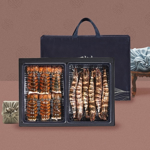 자연맛남  추석 랍스터테일/킹타이거새우 선물세트 테일6미/킹타이거6-8미/트레이/부직포