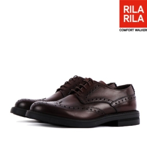 릴라릴라 마벨리니 남성용 가죽 컴포트 윙팁 드레스화 MMKB001