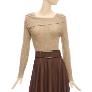 블루레이스 포커스 FOCUS 오프숄더슬림골지니트_PBBF3F3KT2071