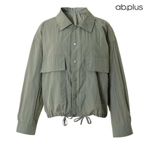 Ab.plus 카라 스트링 디테일 나일론 점퍼 LSX3MU38A