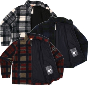 K2  남성 비숑 BICHON 체크 플리스 ECO KMU23160