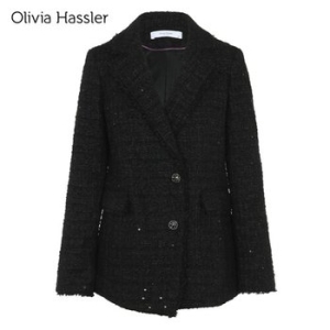 올리비아하슬러 트위드 너치드 자켓_OH0WJK101