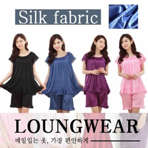W5EEC45 투피스 COOL 실크잠옷