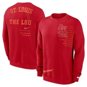 루이스티크라운 898066 MLB 세인트 카디널스 Statement Ball Game Fleece Sweatshirt Red