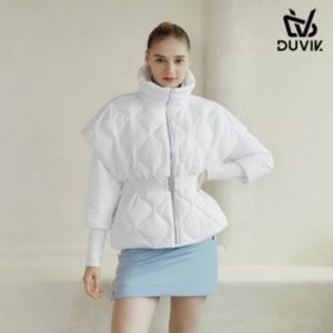 듀빅  여성 퀄팅 케이프 거위털 패딩점퍼 DD4WWB581WH