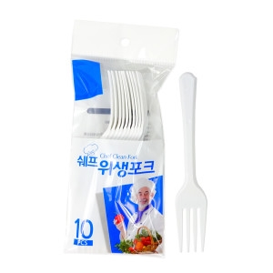 쉐프  일회용 위생포크 10개