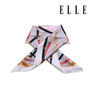  엘르 여성 그랑벨트 실크 미니 스카프_SE811S306