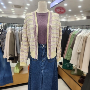 Ab.f.z 큐빅 단추 포인트 가디건 ASX4GY31J