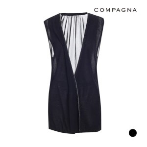 꼼빠니아 니트배색쉬폰베스트_CAAU4-WSV900