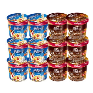 켈로그  콘푸로스트 컵 시리얼 30g+첵스초코 30gx각6개 총12개