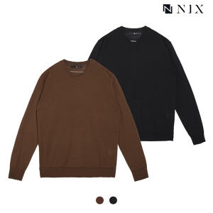 닉스  NIX 남  플레인 브이넥 스웨터 FNOWCWV103P