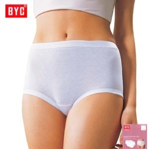 BYC 순면 백색 부인용 삼각팬티 3매입_BYT7530