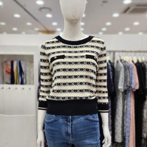 조이너스 23추 라운드 트위트 니트 스웨터 숏 티셔츠JDF8WSL0110