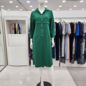 조이너스 23추 셔츠형 카라 A라인 저지 스판 원피스JDF8WOP0120