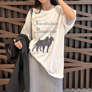 아이우먼 박시귀요미멍멍이반팔티 TOO544M309 빅사이즈