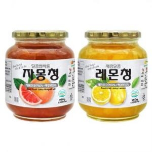 한성푸드  견과공장 자몽청 950g + 레몬청 950g