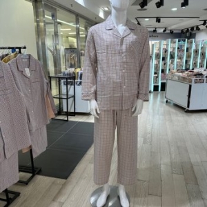 비비안 순면 체크 무늬 남성 파자마 크림 MP8796A 필드 코엑스몰