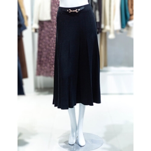 Ab.f.z 금장체인 플리츠 스커트 AFW4HS-44K